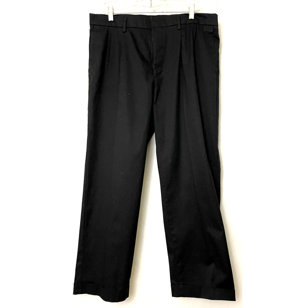 Dockers Iron-Free Khaki Stain Classic Fit Black 36 X 30 100% Cotton